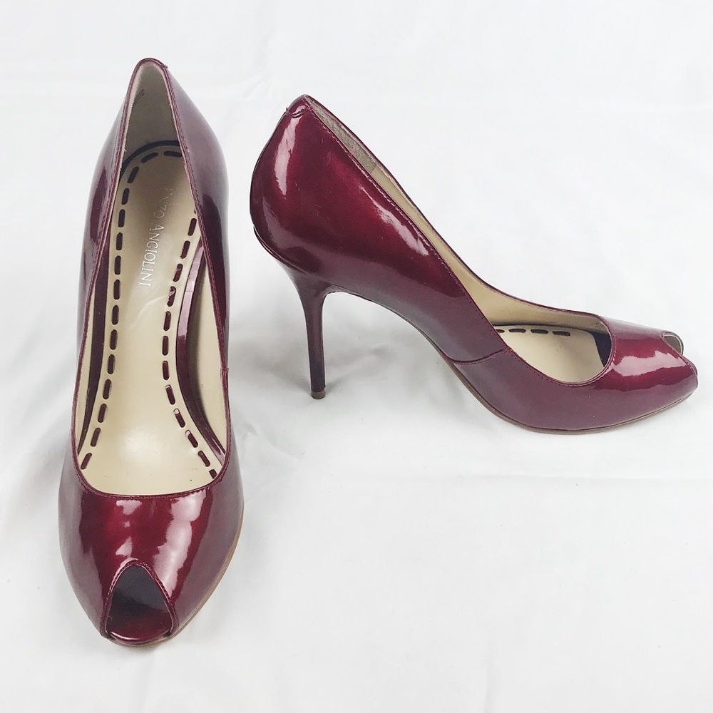 Enzo Angiolini Red Patent Leather Heels